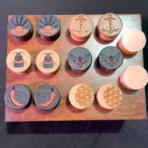 Lot of 6 Omerica Organic pairs of 3/4" plugs